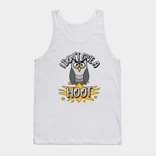 FUNNY Owl I Don't Give A Hoot Tank Top